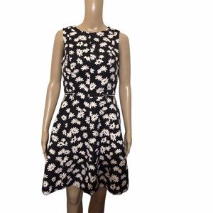Ann Taylor Black and White Floral Mini Dress